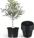5 Pack Nursery Pots 25 Gallon Round Black Plastic Planter Pots