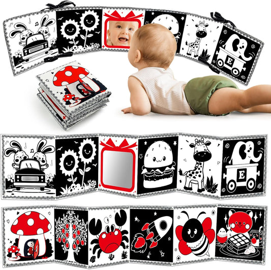 High Contrast Sensory Crinkle Book for Baby's Brain Development