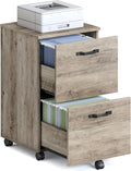 2-Drawer Rolling File Cabinet in Heather Greige - Space-Saving Office