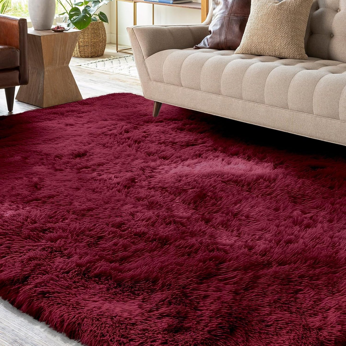 Soft Area Rugs for Living Room - Plush Fluffy Bedroom Rug