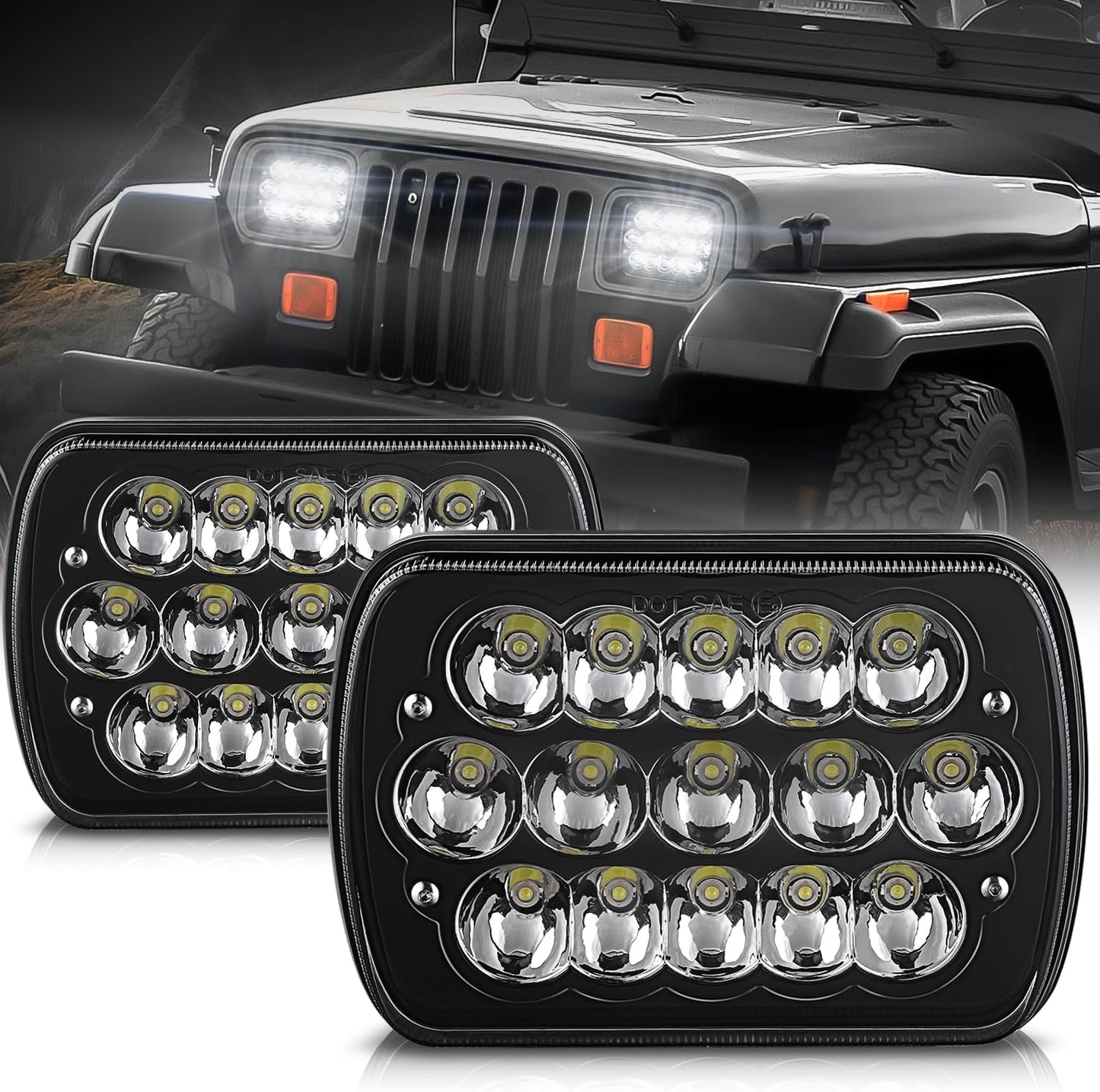 Auto Dynasty H6054 LED Headlight Assembly for Chevy & GMC Vehicles