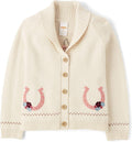Girls' and Toddler Long Sleeve Cardigan Button Up Sweater - Combed