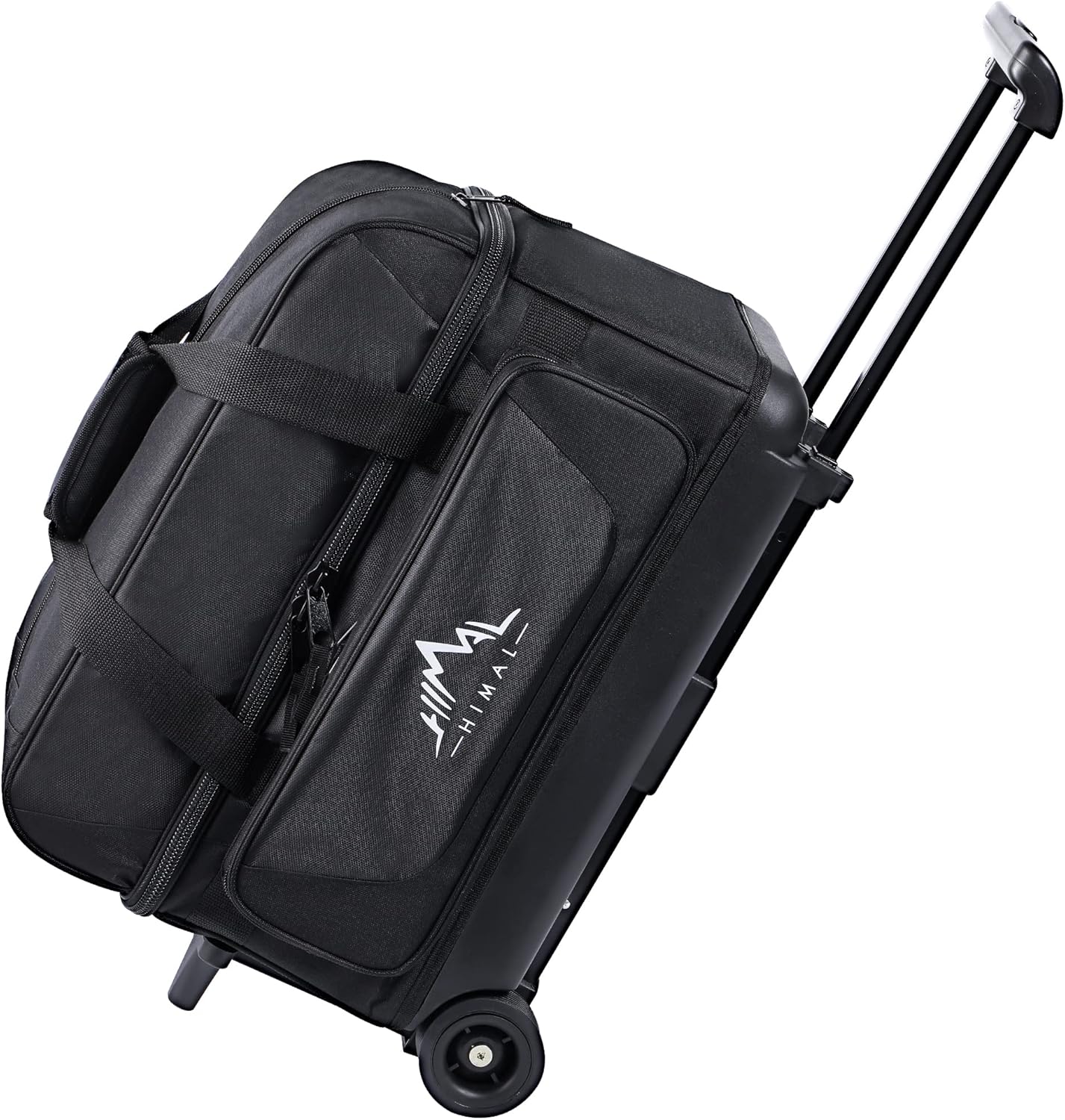 Double Roller 2 Ball Bowling Bag with Shoe Compartment and Wheels