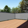TANG 3 ft x 61 ft Gray Balcony Privacy Screen Fence - Durable 200GSM