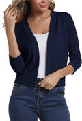 Urban CoCo Women's 3/4 Sleeve Cropped Cardigan Sweater - Elegant party