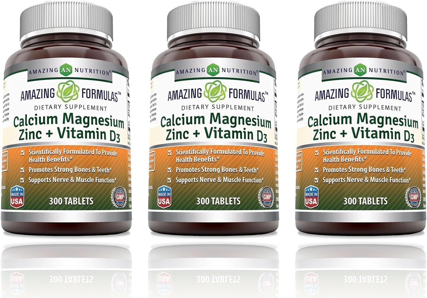 Calcium Magnesium Zinc with Vitamin D3 Supplement for Health