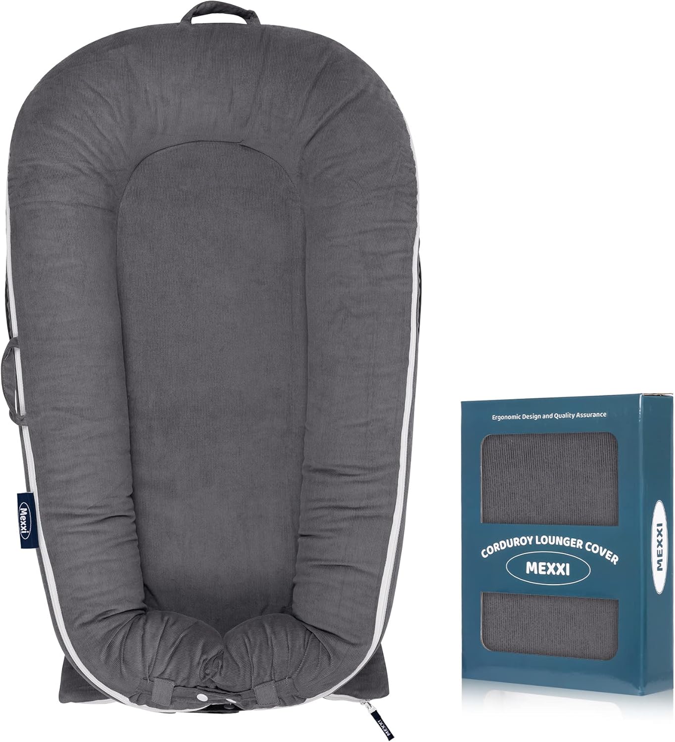 Corduroy Baby Nest Cover for Dockatot Deluxe+ Docks - Charcoal
