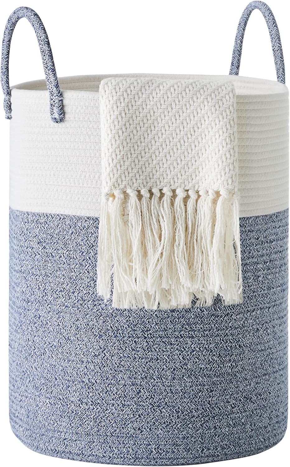 Cotton Rope Laundry Hamper for Stylish Clothes Storage Needs