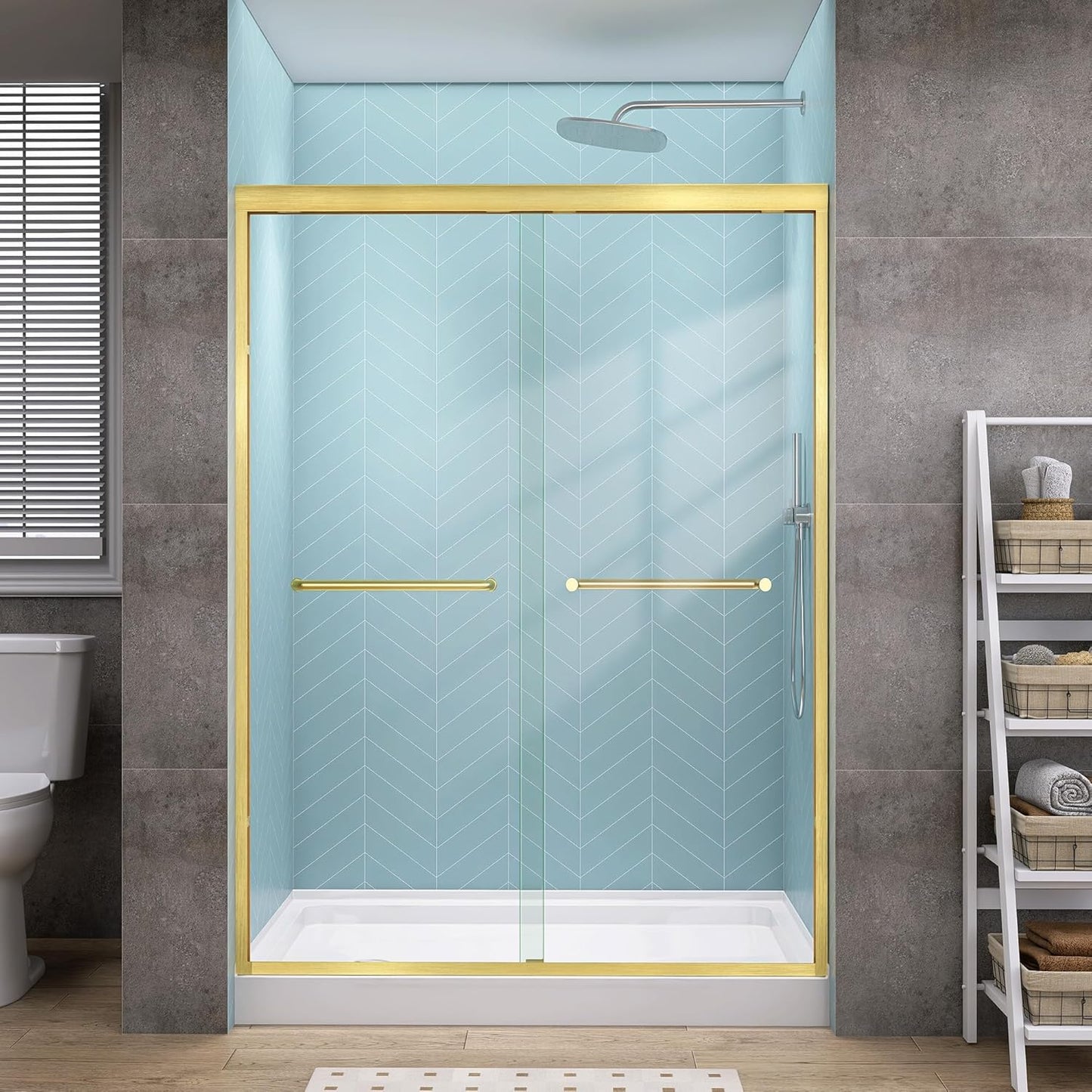 GETPRO Sliding Shower Door 51-54 in. W x 72 in. H for Your Bath