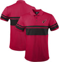 NFL Chest Stripe Men's Polo Shirt - Bright Team Colors, Embroidered