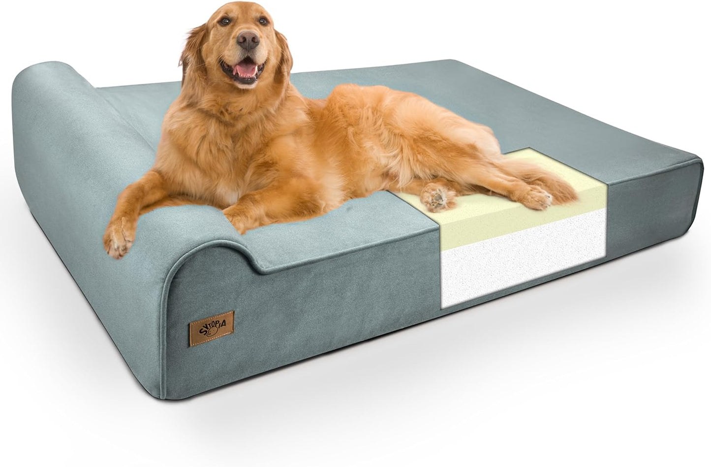 Sytopia XXL Memory Foam Dog Bed for Large Senior Dogs Comfort