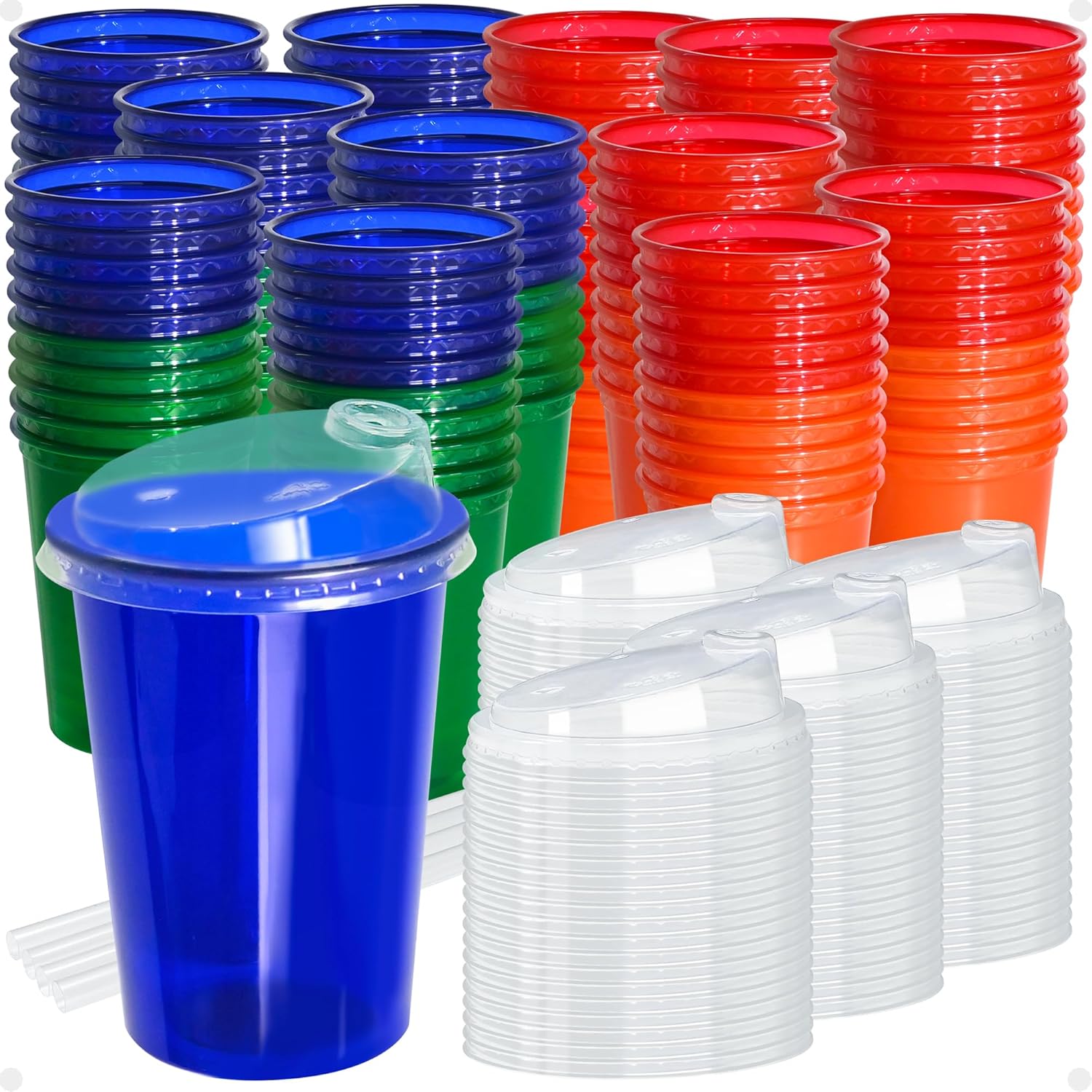 L LIKED 12 Oz Kids Sippy Cups - 200 Count Spill Proof Set