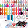 Gel Nail Polish Kit 45 Colors with UV Light - At-Home Manicure