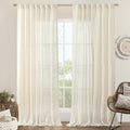 60 Inch Wide Linen Curtains for Elegant Bedroom and Living Room