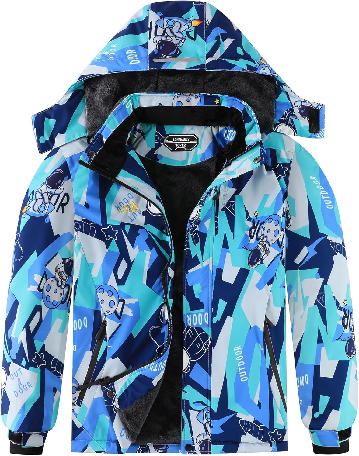 Boy's Waterproof Ski Jacket for Winter Sports and Activities