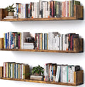 Wall Bookshelf Set of 3 - 36 in U-Shaped Floating Shelves