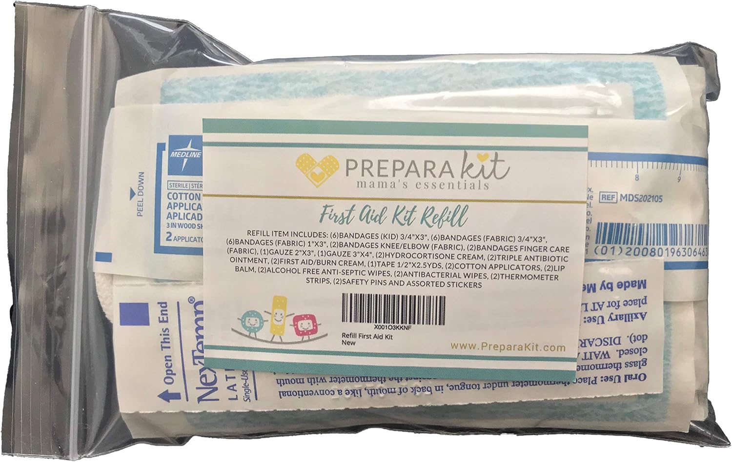 PreparaKit First Aid Refill - Extra Supplies & Bandages