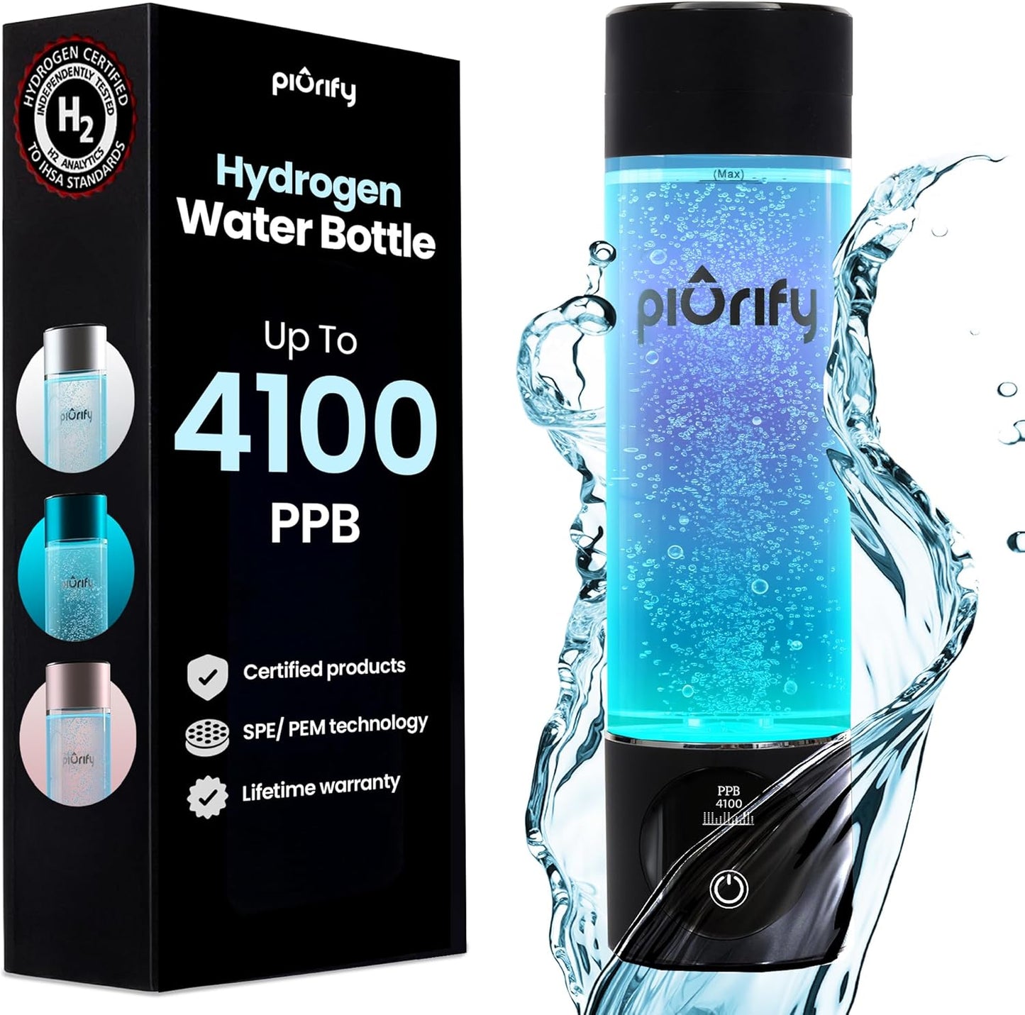 Hydrogen Water Bottle Generator for Enhanced Athletic Hydration