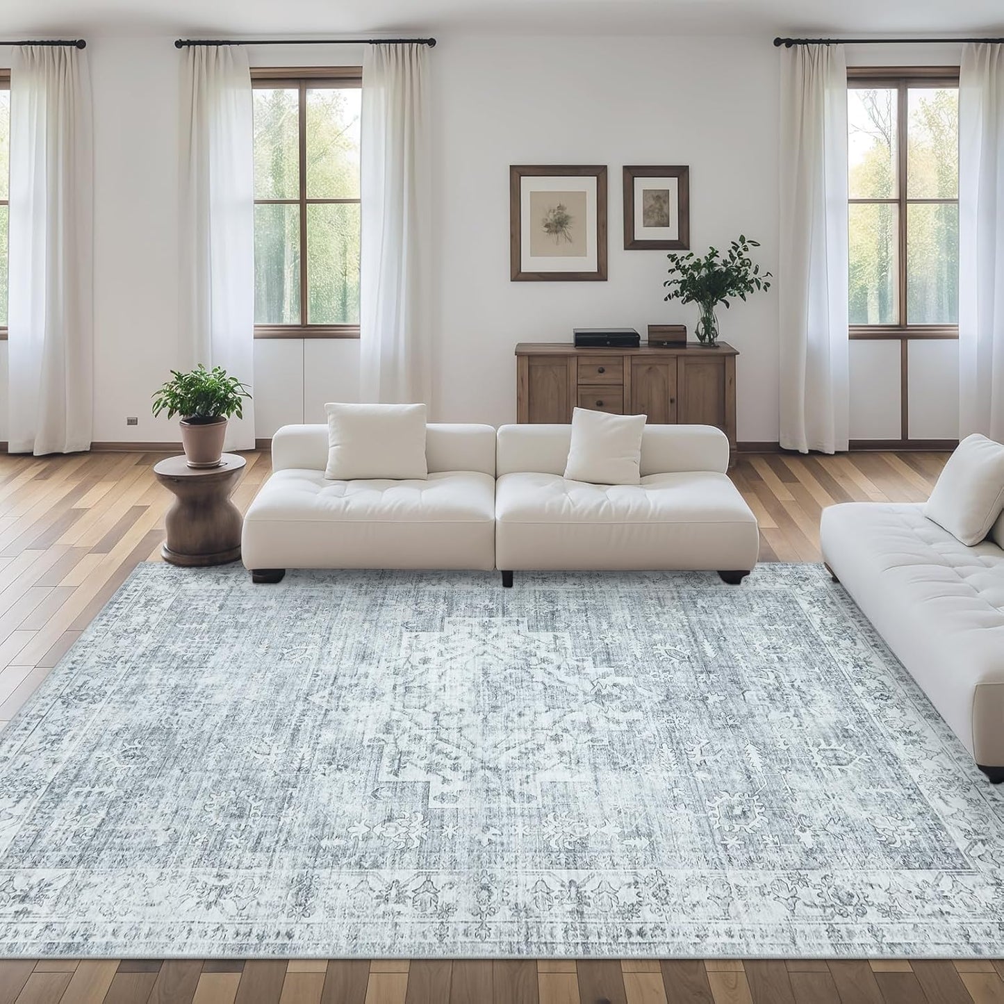 LIVEBOX Washable Area Rug 9x12 for Living Room and Bedroom