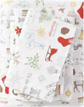 Twin Size Christmas Flannel Sheet Set - 100% Turkish Cotton Cozy
