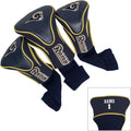 NFL Numbered 1, 3 & X Headcovers Set - Velour Lined Collegiate Style