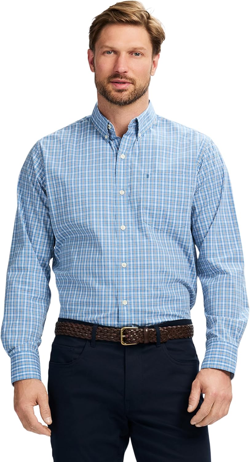 Izod Mens Performance Comfort Long Sleeve Shirt for All Occasions