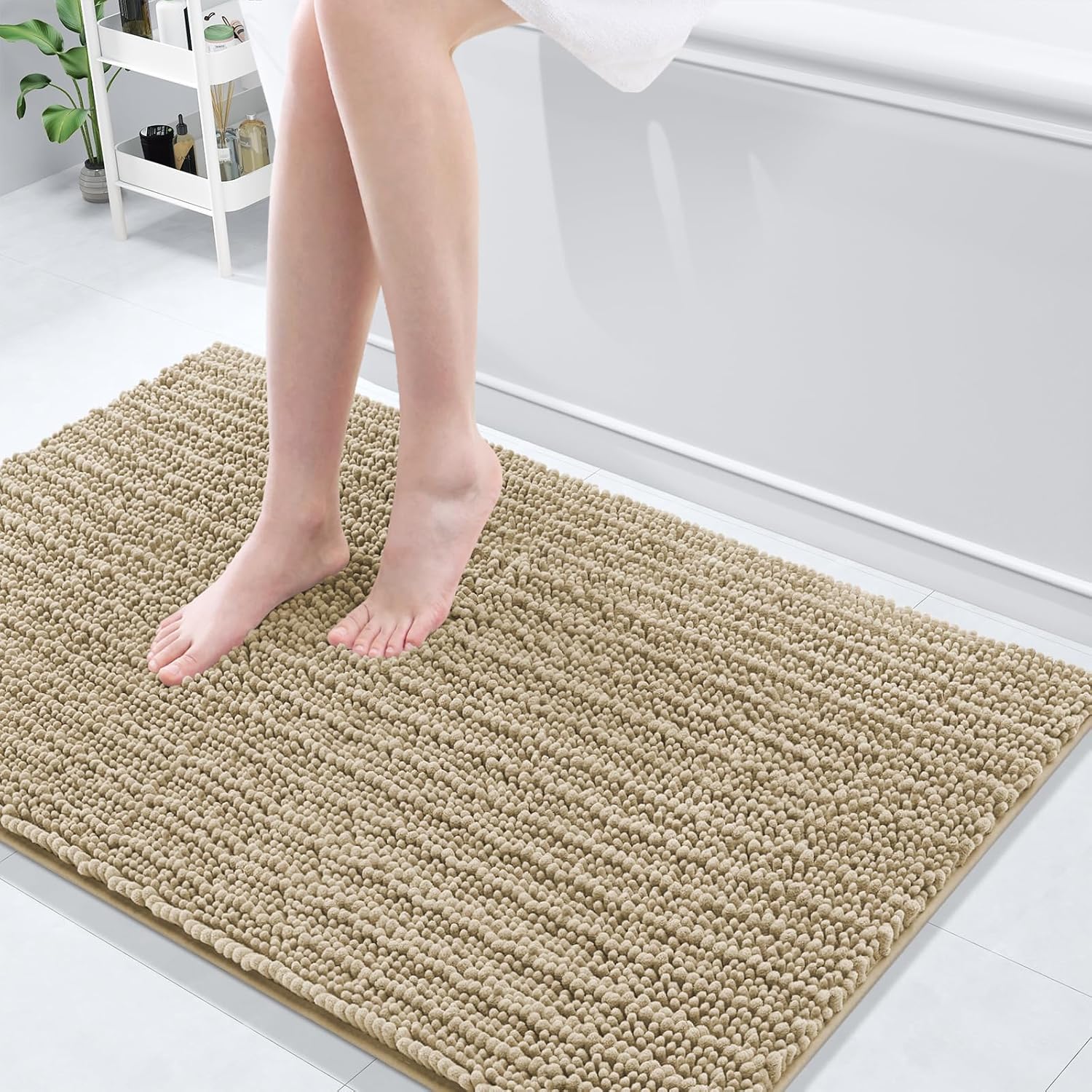 Arotive Luxury Chenille Bathroom Rug Mat for Comfort and Style