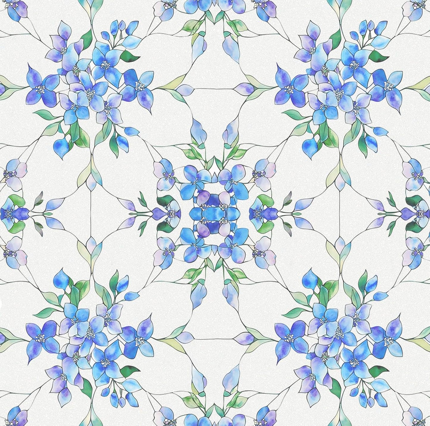Window Privacy Film Stained Glass Decorative Tint for Home Decor