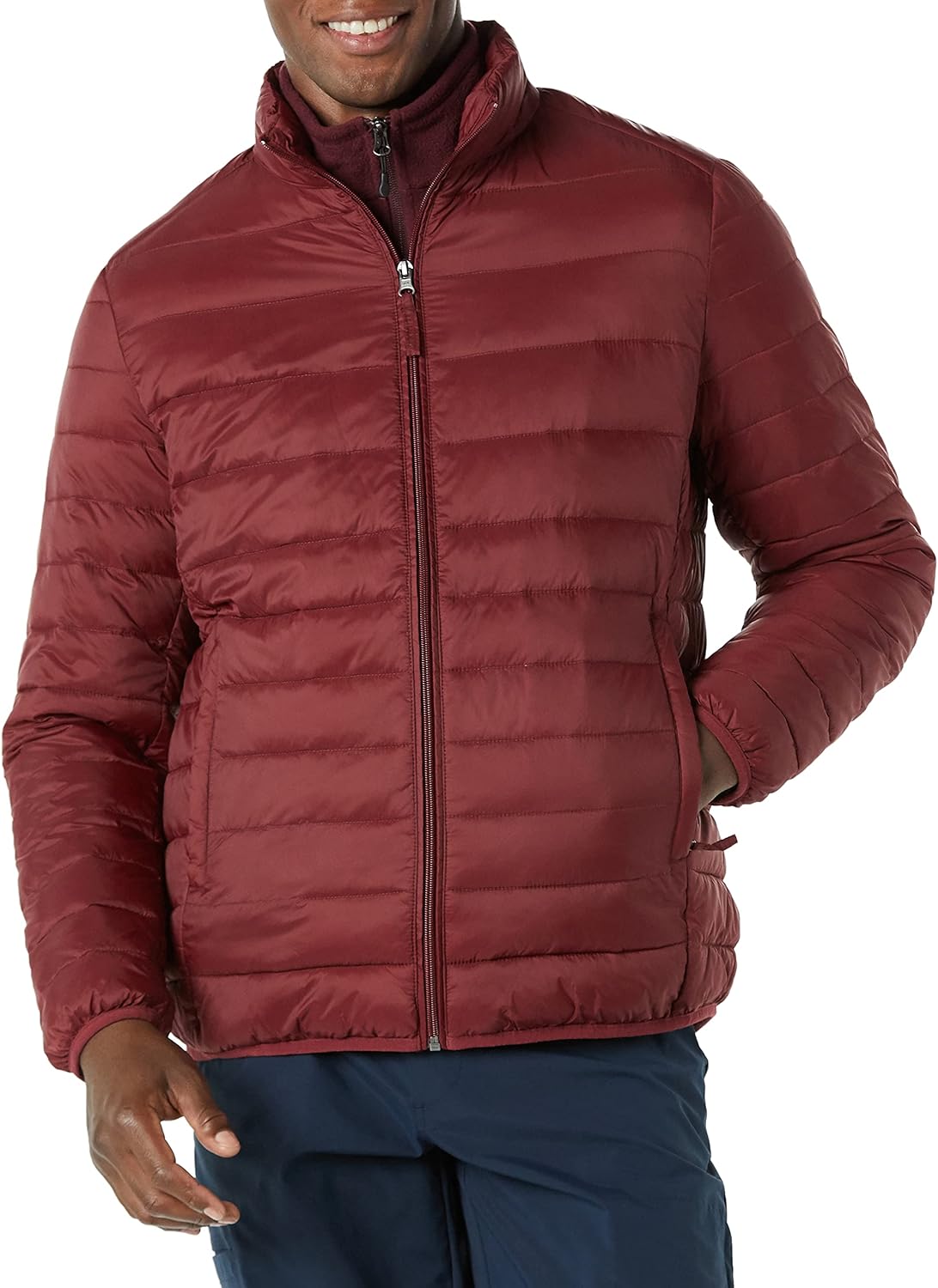 Packable Lightweight Water-Resistant Puffer Jacket for Men