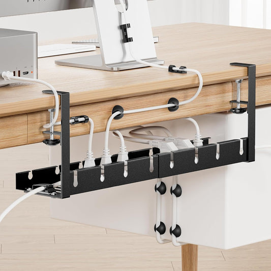 PROSWIFT Extendable Cable Tray - No Drill Under Desk Organization