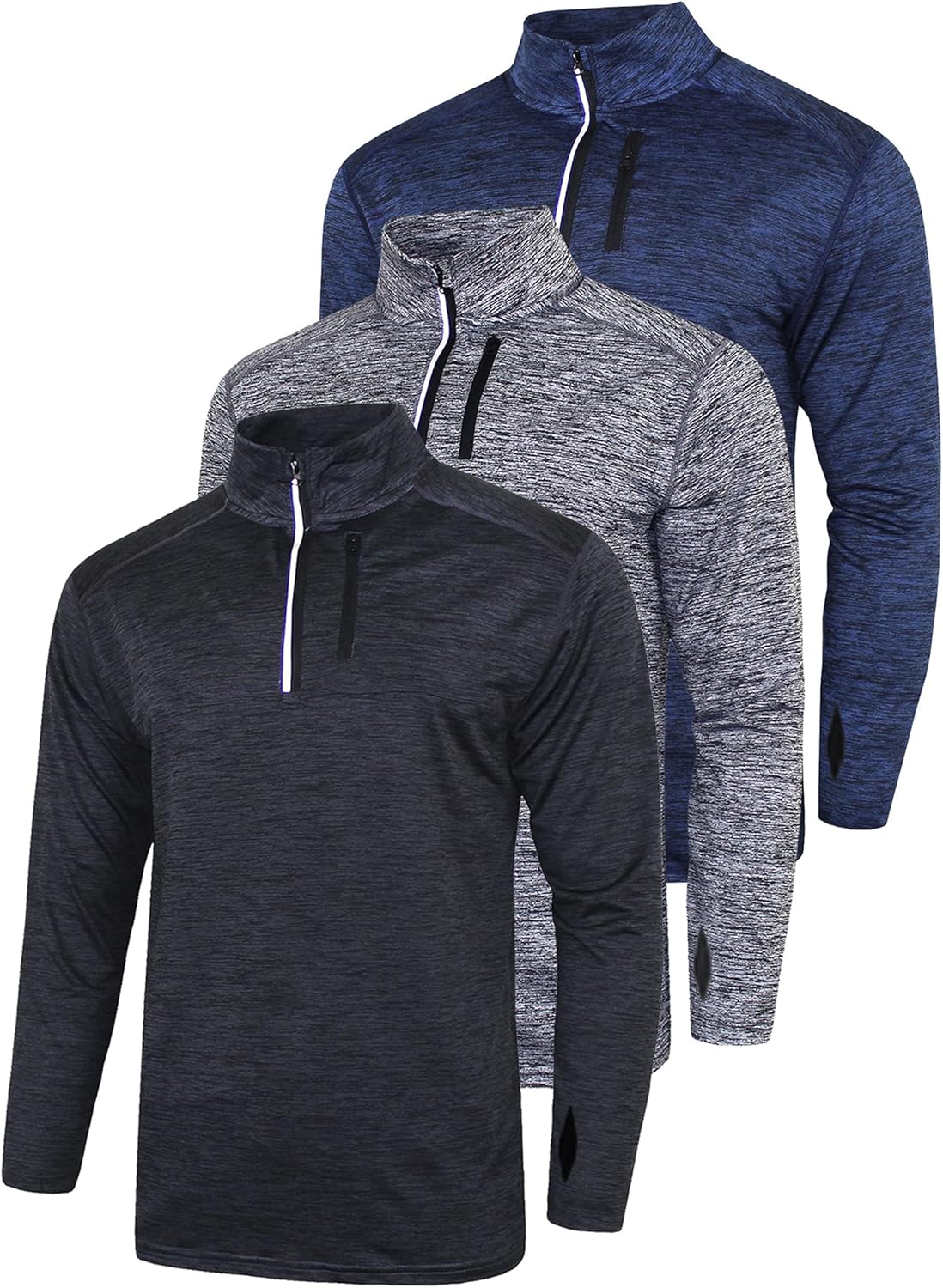 Lightweight Quarter-Zip Pullover 3-Pack for Active Lifestyle