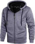 ZITY Men's Cozy Winter Hoodie with Full Zip Design