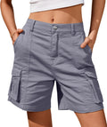 IVIR Bermuda Shorts for Women Cargo Knee Length 6 Pockets - Elastic