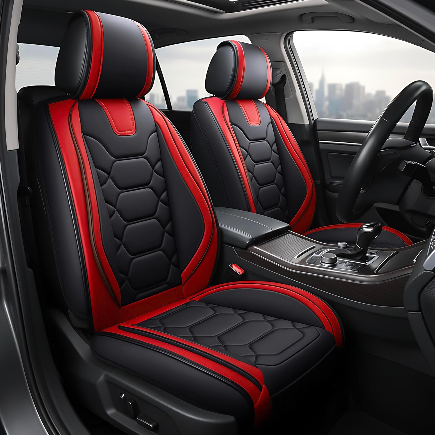 Premium Waterproof Faux Leather Car Seat Covers for SUVs & Trucks