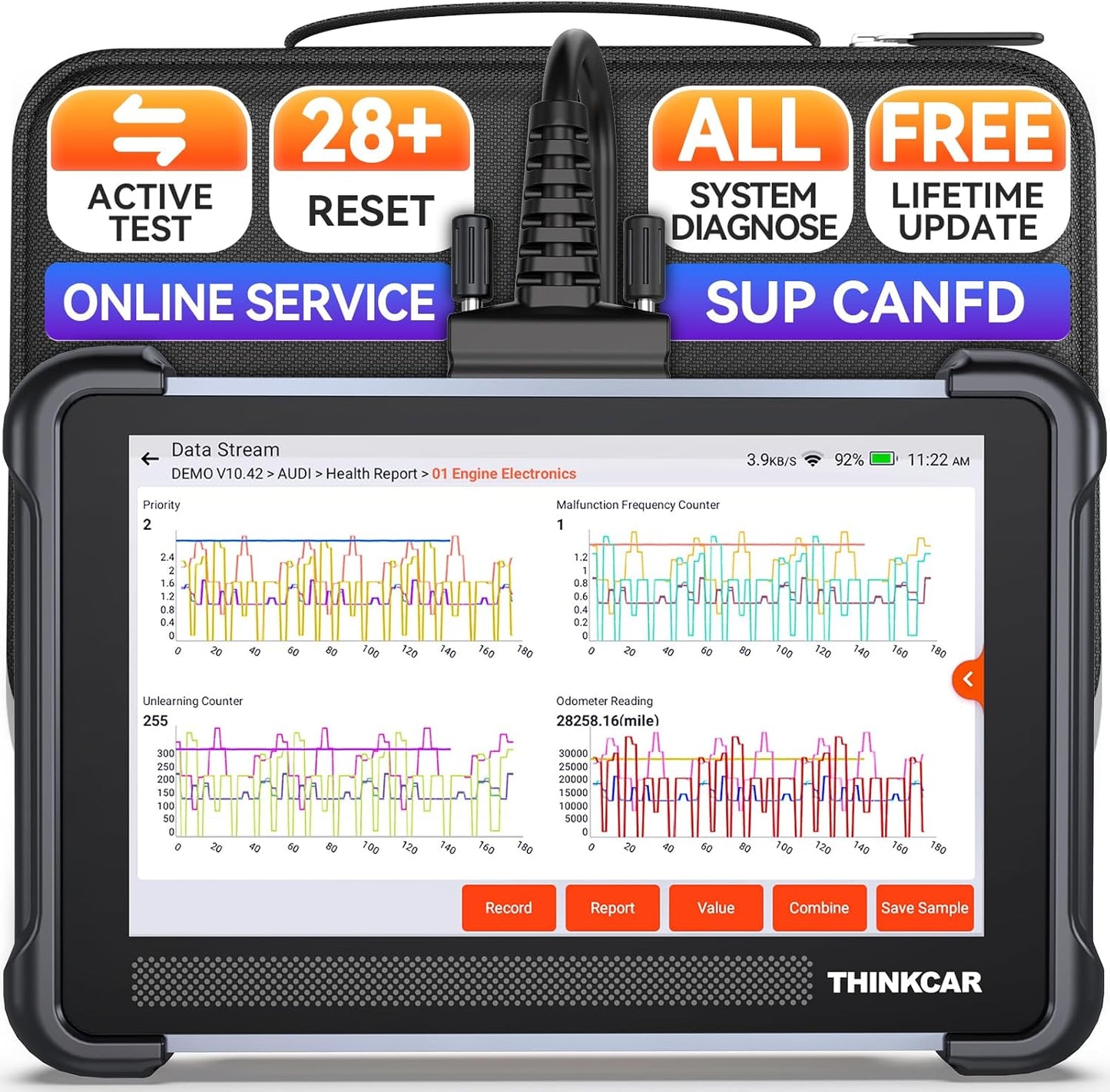 THINKCAR TK672 Bidirectional OBD2 Scanner with 28 Reset Functions