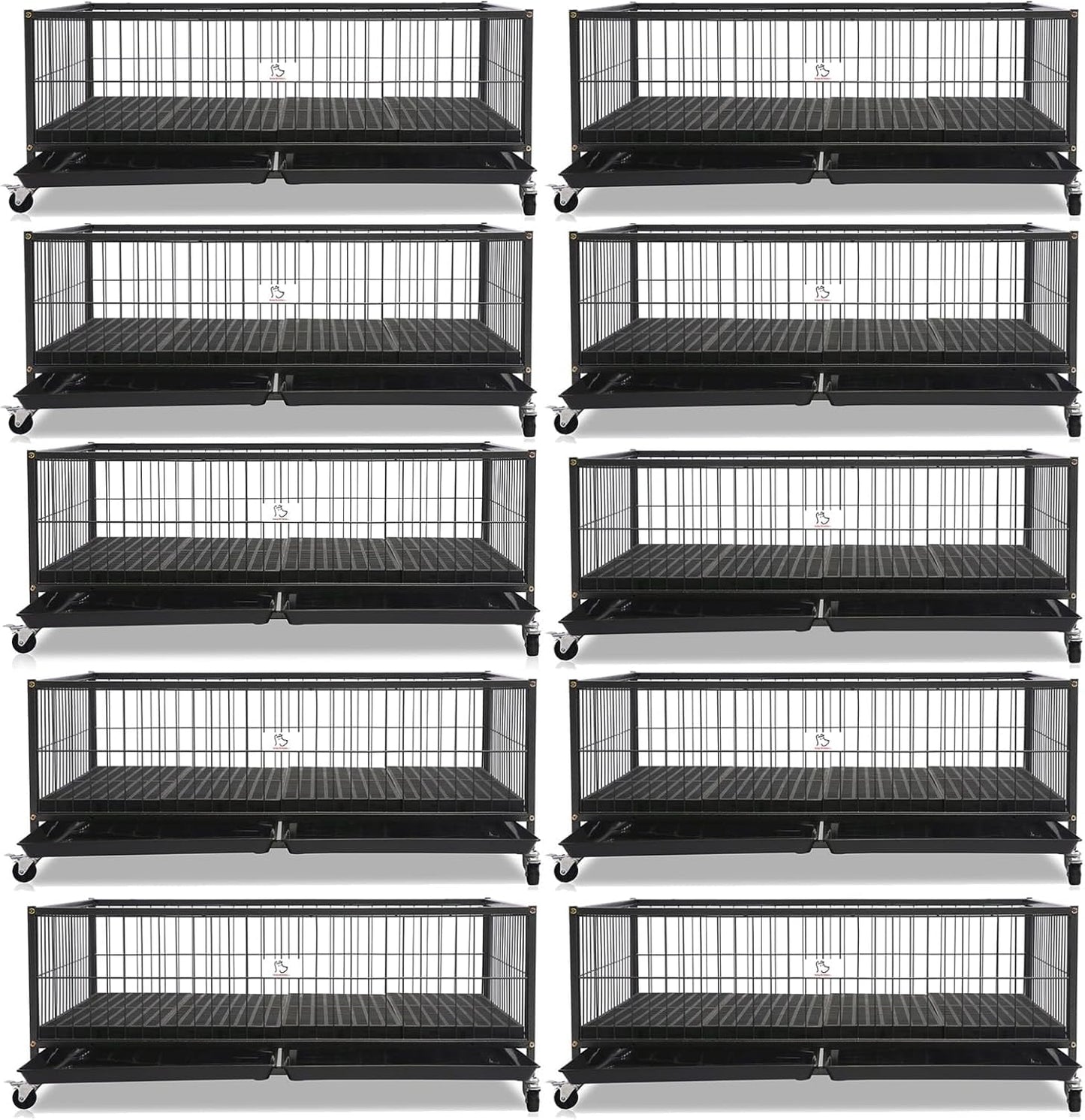 Homey Pet 43in Dog Whelping Box for Puppies with Wheels