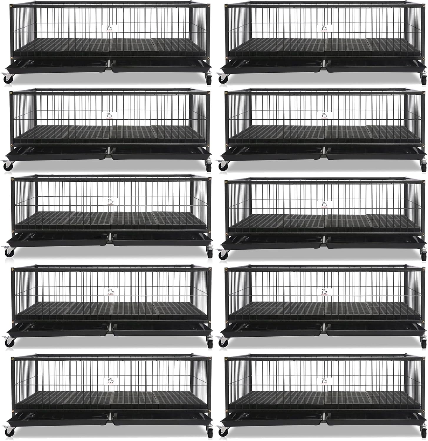 Homey Pet 43in Dog Whelping Box for Puppies with Wheels
