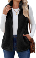 Zeagoo Vest For Women Sleeveless Sherpa Fleece Jacket - Lightweight