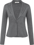 Sweater Blazer Cropped Cardigan for Women - Casual Workwear