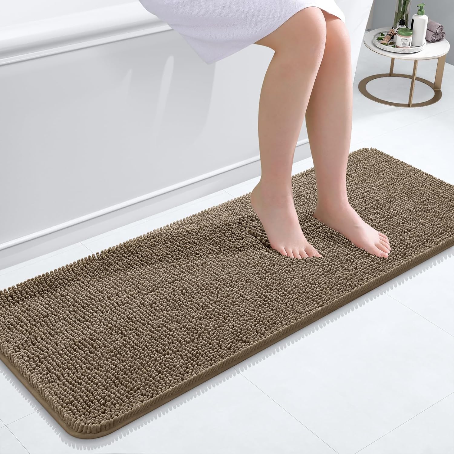 OLANLY Extra Soft Chenille Bath Rugs for Ultimate Comfort