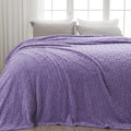 Super Soft King Blanket Lavender Heart Checkered - Lightweight Comfort