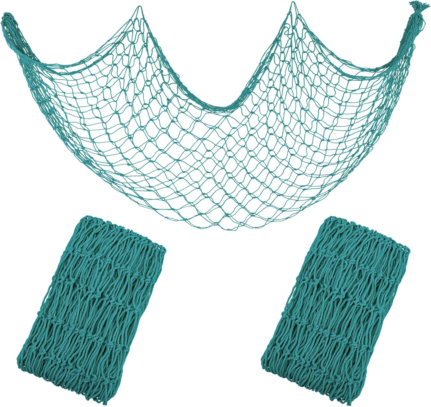 YuanDe 2 Pack Large Aqua Fishnet - Perfect Party Decor!