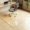 Tempered Glass Chair Mat for Hardwood Floors & Carpets - Heavy Duty