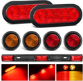 Nilight LED Trailer Light Kit 6 in Oval Stop Turn Taillight - Bright