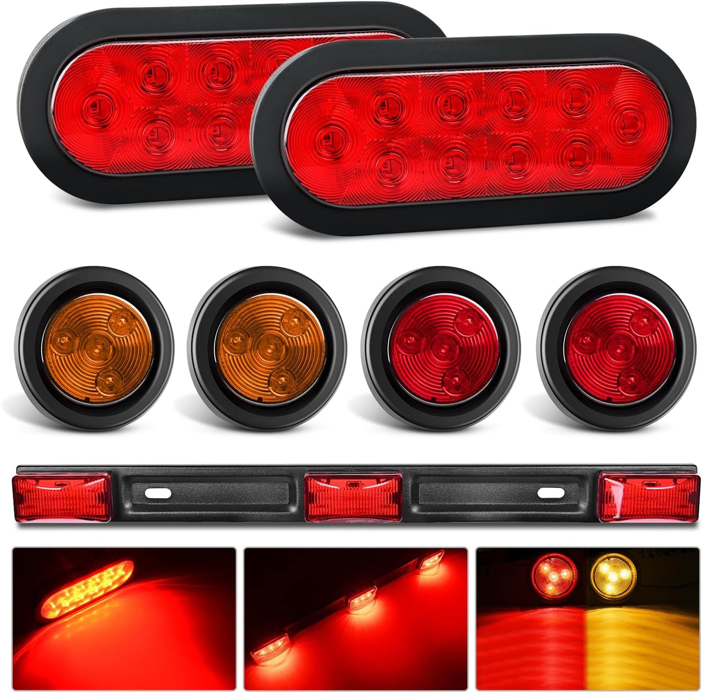 Nilight LED Trailer Light Kit for 12V RVs and Trucks
