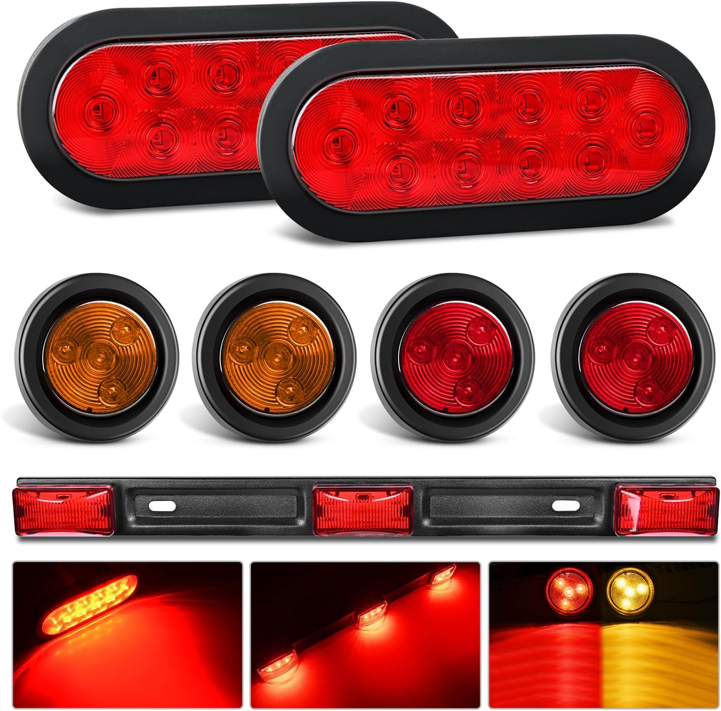 Nilight LED Trailer Light Kit for 12V RVs and Trucks