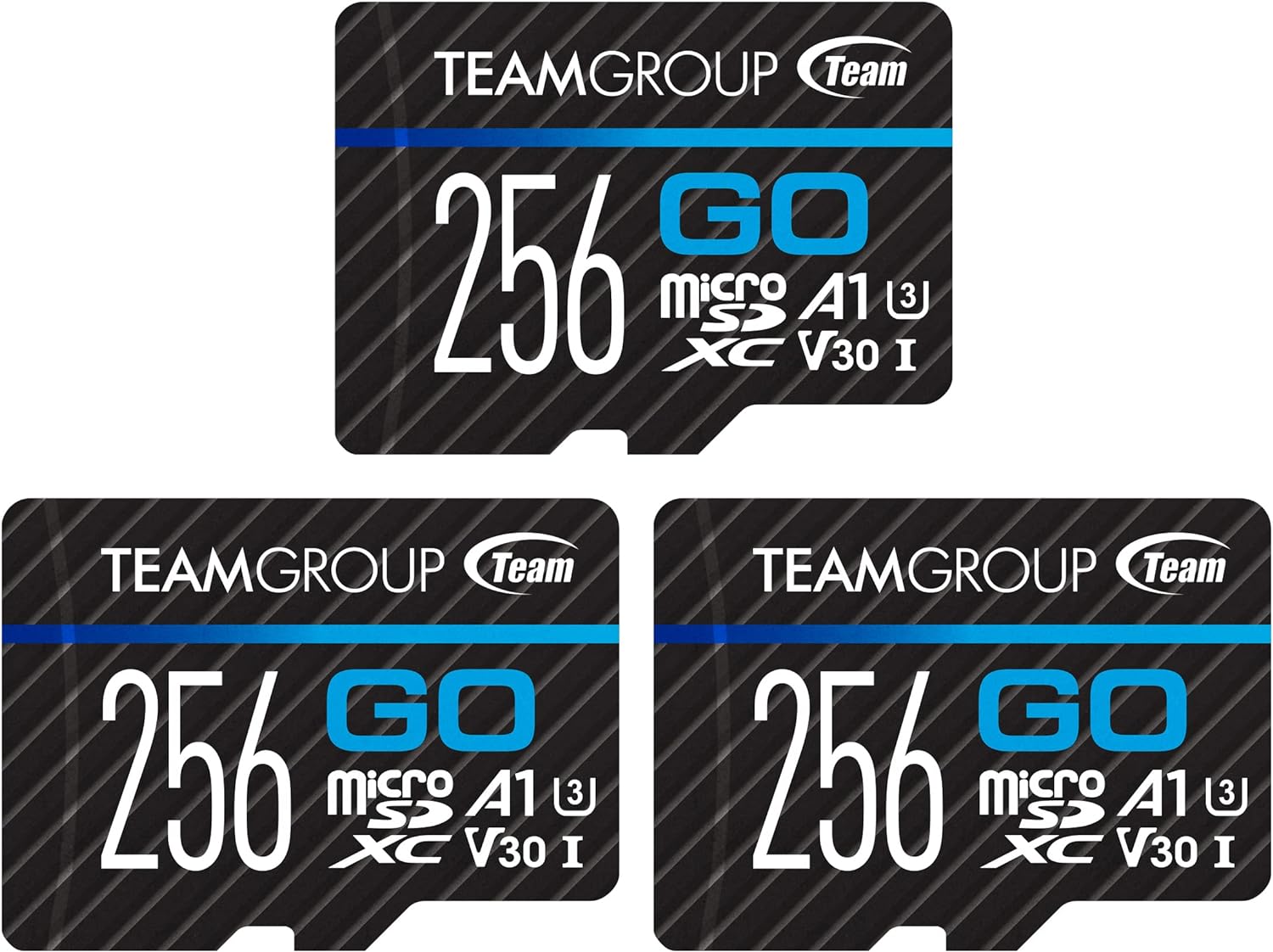 High-Speed 256GB x 3 Micro SDXC for Action Cameras