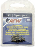 American Fishing Wire Black Ball Bearing Swivels - Low-Drag Offshore