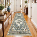 Washable Oriental Hallway Runner Rug 3x8 - Soft Non-Slip Floral Runner