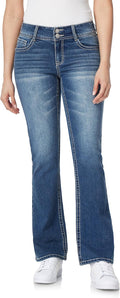 WallFlower Luscious Curvy Bootcut Mid-Rise Jeans - Flattering Fit so